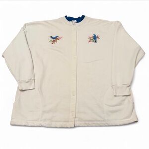 Vintage 90’s Hummingbird Embroidered Sweatshirt Women’s XXL Grandma Cottage